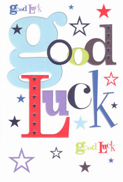 Conveying warmth and vibrant possibility, this good luck card radiates confidence and local cheer-its prominent baby-blue 'g' welcoming like a familiar face at Golders Green station. The hand-rendered typography balances energetic reds, deep purples, and playful moss greens, all set against a brilliant white backdrop reminiscent of spring mornings along Hoop Lane. Sprinkled across the card's surface, stars in every size and shade-inky indigos, sky blues, gentle lavenders-give a sense of dreams unfurling above the familiar canopies of Golders Green's tree-lined avenues. The tactile sensation is smooth and plush, almost like the fresh cut of premium bouquet paper from Golders Green Flowers. There's a quiet promise in the card's composition, turning a simple message into a heartfelt ritual; it's made for those embarking on milestones-a neighbour's new job, a friend's exam, an audition at JW3-all wishing to feel seen and supported. The careful design exudes encouragement and joyful anticipation, offering not just a phrase but a physical gesture of goodwill from the heart of Golders Green.